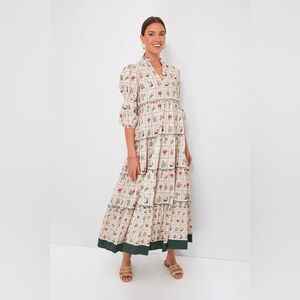 Anna Cate Vintage Stamp Emily Maxi Dress